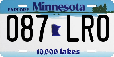 MN license plate 087LRO