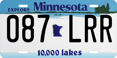 MN license plate 087LRR