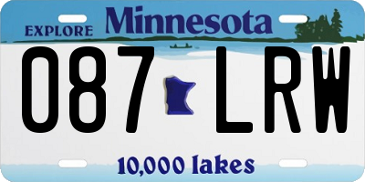 MN license plate 087LRW