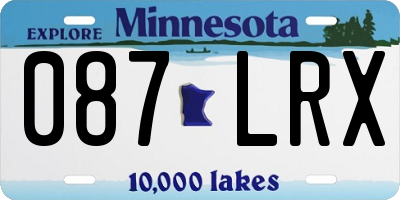 MN license plate 087LRX