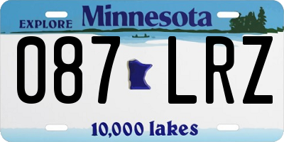 MN license plate 087LRZ
