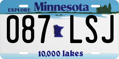MN license plate 087LSJ