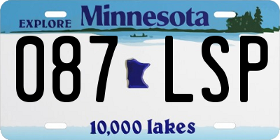 MN license plate 087LSP
