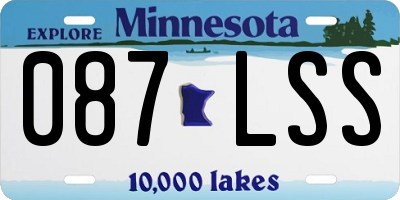 MN license plate 087LSS