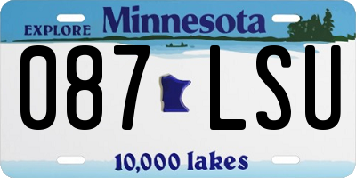 MN license plate 087LSU