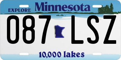 MN license plate 087LSZ
