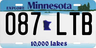 MN license plate 087LTB