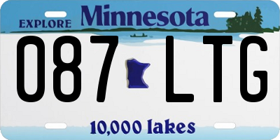 MN license plate 087LTG