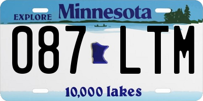 MN license plate 087LTM