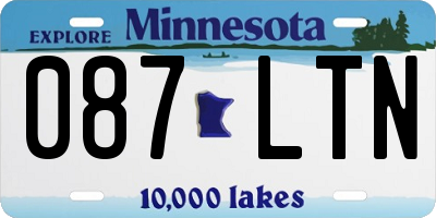 MN license plate 087LTN