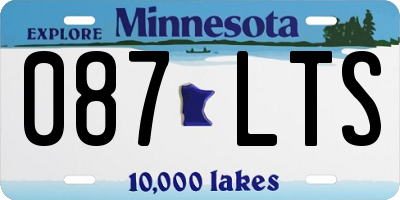 MN license plate 087LTS