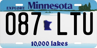 MN license plate 087LTU