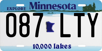 MN license plate 087LTY