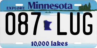 MN license plate 087LUG