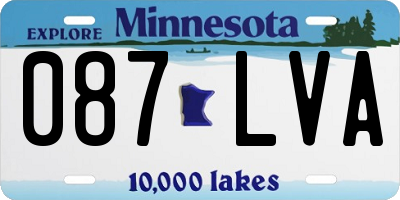 MN license plate 087LVA