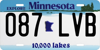 MN license plate 087LVB