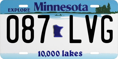 MN license plate 087LVG