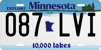 MN license plate 087LVI