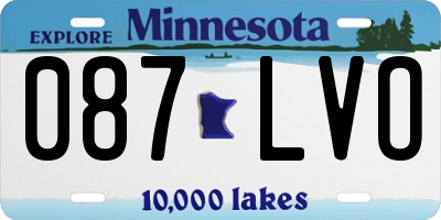 MN license plate 087LVO
