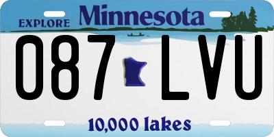 MN license plate 087LVU
