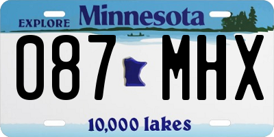 MN license plate 087MHX