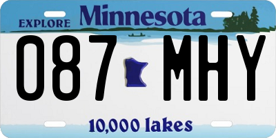 MN license plate 087MHY