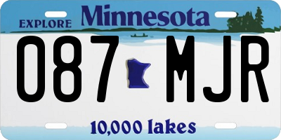 MN license plate 087MJR