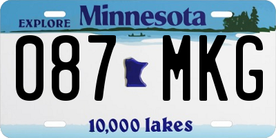 MN license plate 087MKG