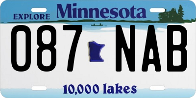 MN license plate 087NAB