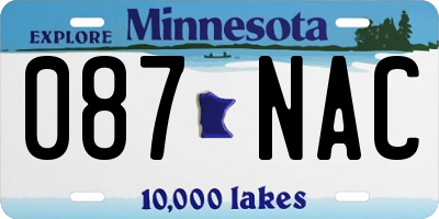 MN license plate 087NAC