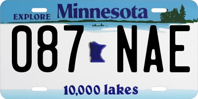 MN license plate 087NAE