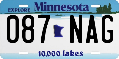 MN license plate 087NAG