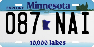 MN license plate 087NAI