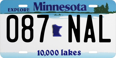 MN license plate 087NAL