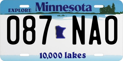 MN license plate 087NAO