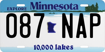 MN license plate 087NAP