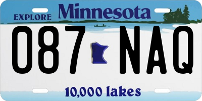 MN license plate 087NAQ