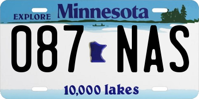 MN license plate 087NAS