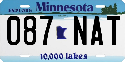 MN license plate 087NAT