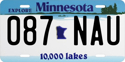 MN license plate 087NAU