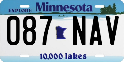 MN license plate 087NAV