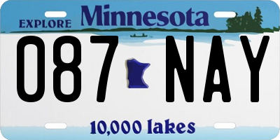 MN license plate 087NAY