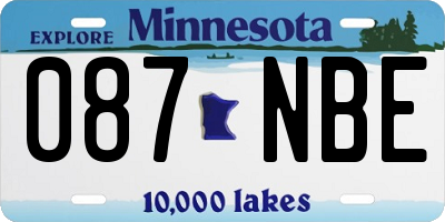 MN license plate 087NBE