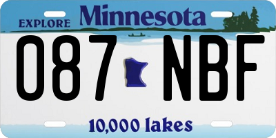 MN license plate 087NBF