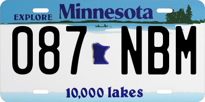 MN license plate 087NBM