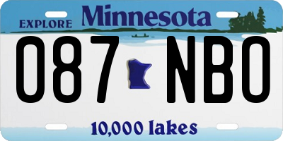 MN license plate 087NBO