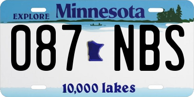 MN license plate 087NBS