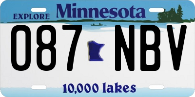 MN license plate 087NBV