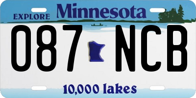 MN license plate 087NCB