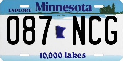 MN license plate 087NCG